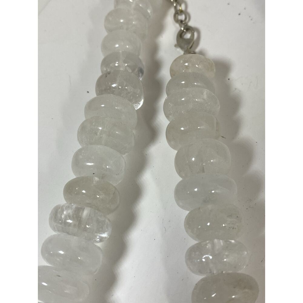 Natural White Moonstone Beaded Necklace - Picture 5 of 8